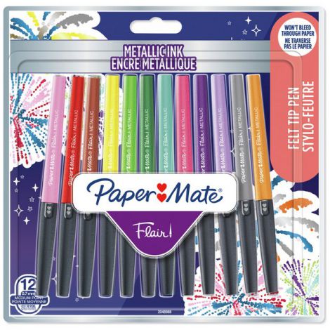 Pisaki PaperMate Flair Metal, 12kol